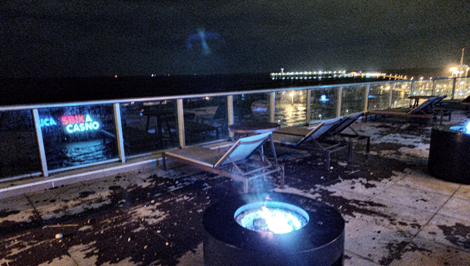 Rooftop terrace above the sea